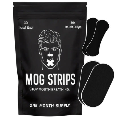 Mog Strips, One Month Supply, for Sleep, Exercise, Mouth Tape, Nose Tape, Strips, Long Lasting Adhesive, Yoga, Gym, Comfort Comfort Skincare Comfort Skincare Outdoor Sport