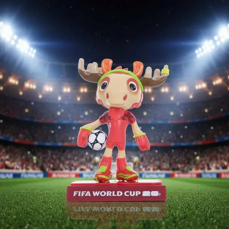 FIFA Official 2026 World Cup Licensed Mascot Collectible Figures, Compact Display Soccer Fan Toy Set