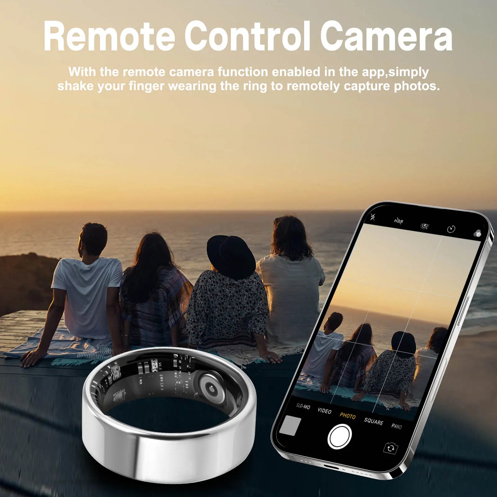 Ringconn,Smart Health Ring,Smart Fitness Monitoring Health Ring with Advanced Health Tracking and Activity Monitoring Features,Ai-Powered Smart Detection Ringcompatible with Android and Ios Wearable Smartwatch Tracker