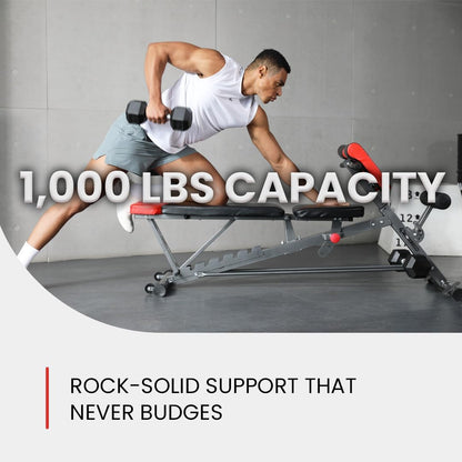 Multi-Functional FID Weight Bench for Full All-In-One Body Workout 