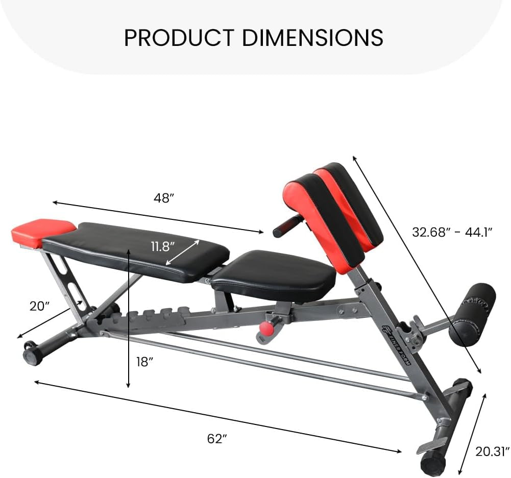 Multi-Functional FID Weight Bench for Full All-In-One Body Workout 