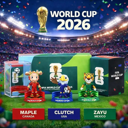 FIFA Official 2026 World Cup Licensed Mascot Collectible Figures, Compact Display Soccer Fan Toy Set