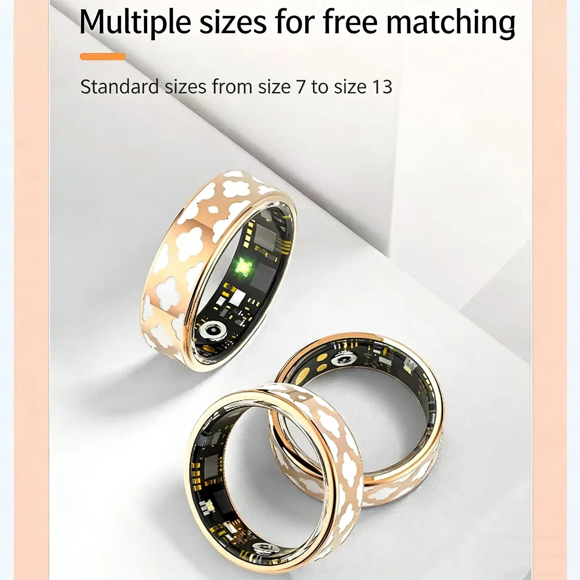 Ringconn,Smart Health Ring,Smart Fitness Monitoring Health Ring with Advanced Health Tracking and Activity Monitoring Features,Ai-Powered Smart Detection Ringcompatible with Android and Ios Wearable Smartwatch Tracker
