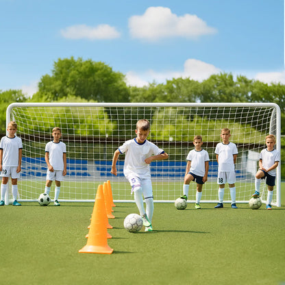#Summervibes ABORON Soccer Goals - 12X6Ft Soccer Goals for Backyard, PE Net Metal Soccer Goal for Youth Adult, Perfect for Games Indoor Outdoor Soccer Training Equipment
