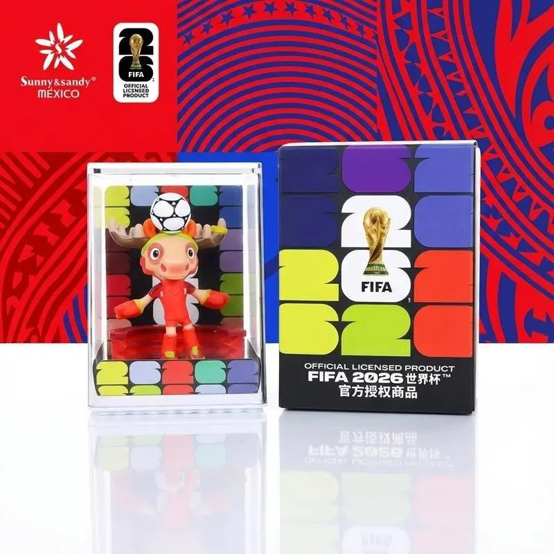 FIFA Official 2026 World Cup Licensed Mascot Collectible Figures, Compact Display Soccer Fan Toy Set